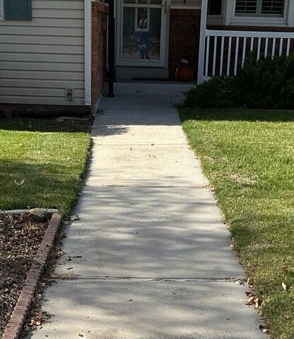 Sunken Concrete Walkway Repair in Logan, UT Using PolyLevel & NexusPro - Before Photo