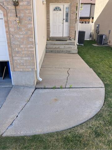 Concrete Lifting, Leveling, and Joint Sealing in Layton, UT - Before Photo