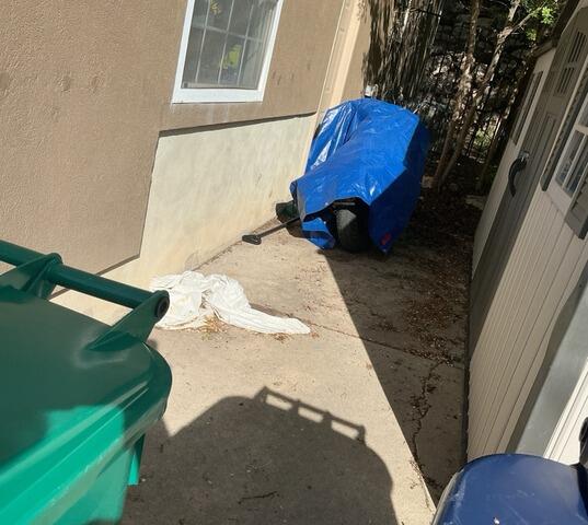 Side Yard Concrete Leveling and Joint Sealing in Layton, UT - Before Photo