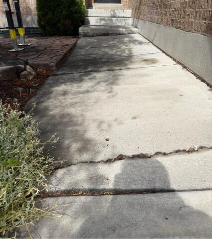 Concrete Lifting and Joint Sealant Repair in Stansbury Park, UT - Before Photo