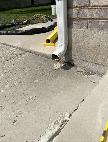 Damaged Concrete Repair & Joint Sealing in South Jordan, UT - Before Photo