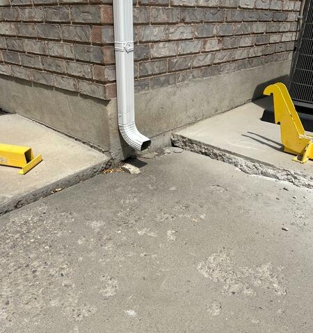 Uneven Concrete Slab Leveling in South Jordan, UT - Before Photo