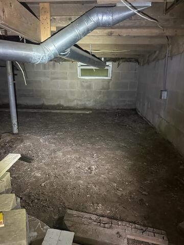 Crawl Space Insulated and Waterproofed in Eden, NY