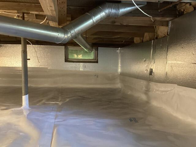 Crawl Space Insulated and Waterproofed in Eden, NY