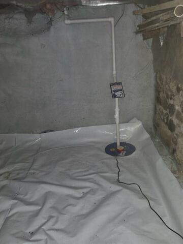 Sump Pump and Waterproofing System Installed in Livonia, NY - After Photo