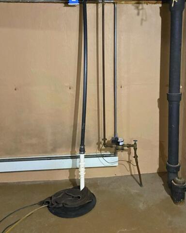 Upgraded Sump Pump Installed in Depew, NY - Before Photo