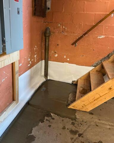 Drainage Solution Implemented in Wet Tonawanda, NY Basement