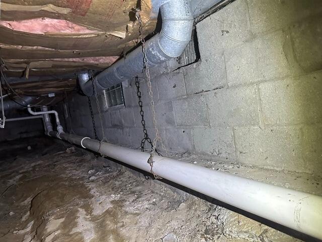 Neglected Crawl Space Transformed in Batavia, NY - Before Photo