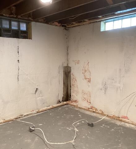 Hairline Cracks in Buffalo, NY Basement Fixed