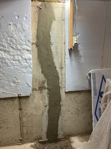 Basement Wall Crack Repaired in Baker, NY