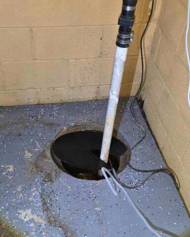 Upgraded Sump Pump Project Completed in Honeoye Falls, NY - Before Photo
