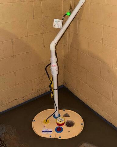 Upgraded Sump Pump Project Completed in Honeoye Falls, NY - After Photo