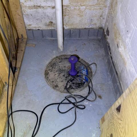 Sump Pump Swapped in Rochester, NY Basement - Before Photo