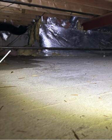 Waterproofing and Insulation Solution Added to This, Amherst, NY, Crawl Space - Before Photo