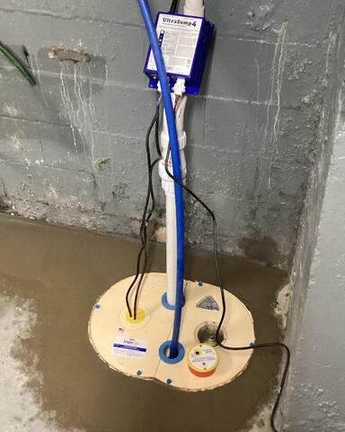 Sump Pump Upgraded To Help a Wet Basement in Boston, NY - After Photo