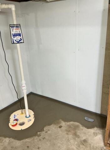 Basement Waterproofing Project Installed in a Wet Youngstown, NY Basement
