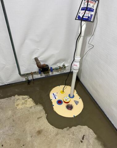 Complete Waterproofing Solution and Sump Pump Upgrade for a Corfu, NY Basement - After Photo