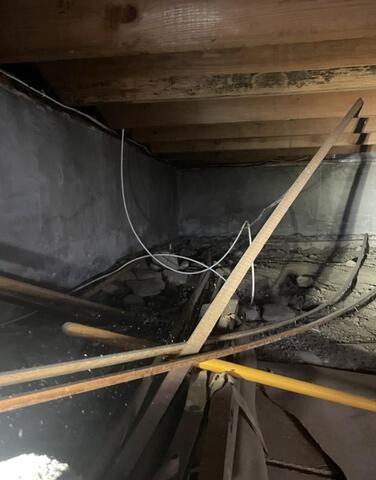 Crawl Space in Rochester, NY Struggling With Water Finds Relief - Before Photo