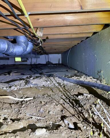 Crawl Space in Rochester, NY Struggling With Water Finds Relief - Before Photo