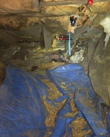 A Wet Crawl Space in Varysburg, NY, Gets Completely Waterproofed - Before Photo