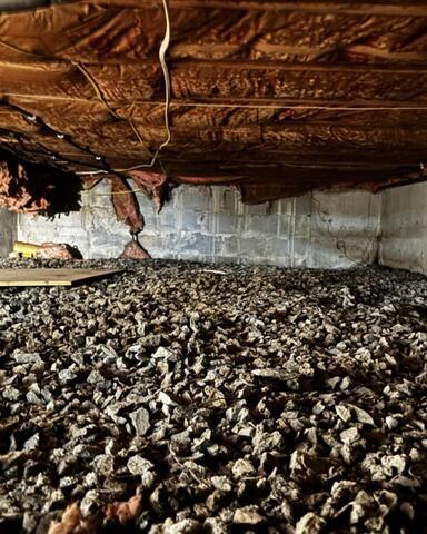 Water Issues Solved Down in This North Tonawanda, NY Crawl Space - Before Photo