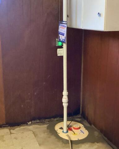 Sump Pump Added To This Wet Depew, NY Basement To Keep It Dry