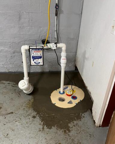 Floor Drain Replaced for a Super New Sump Pump in Rochester, NY - After Photo