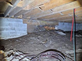 Crawl Space Wall Rebuild in Appleton, NY