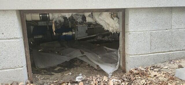Encapsulating a CrawlSpace in Rhodesdale, MD - Before Photo
