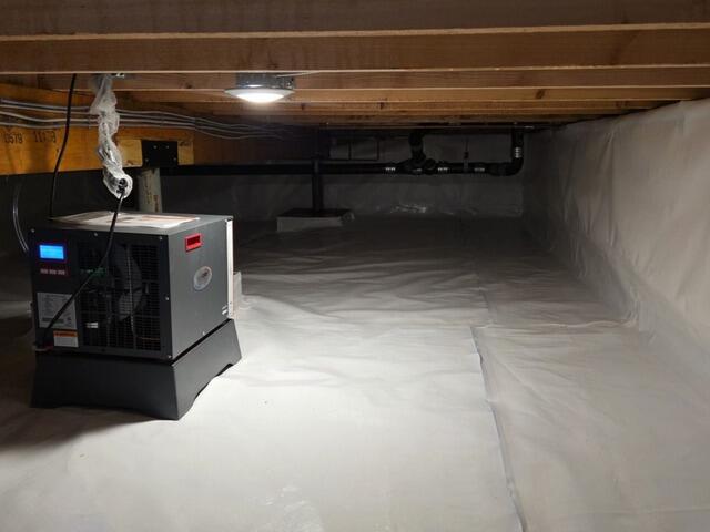Crawl Space Dehumidification in South Egremont, MA