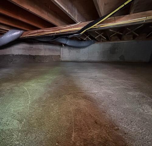Avon, MA Crawl Space Repair - Before Photo