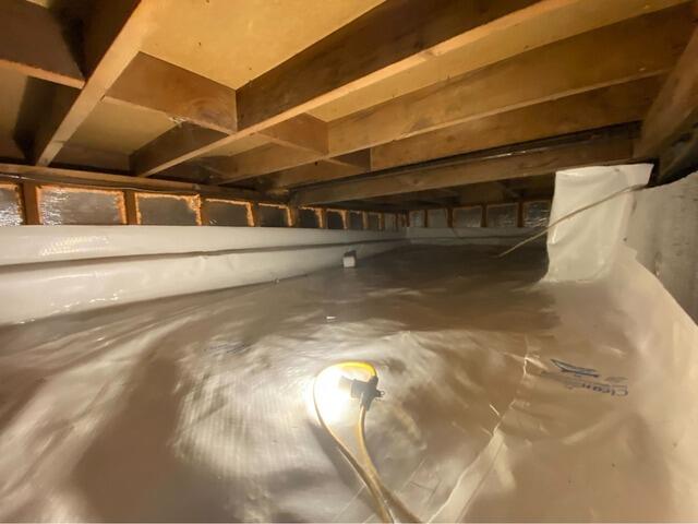 Crawl Space Encapsulation in Whitman, MA - After Photo