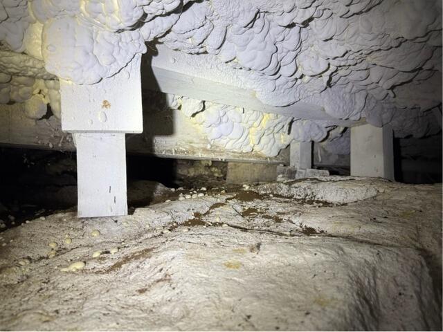 Ledge Crawl Space Encapsulation in Grafton, MA - Before Photo