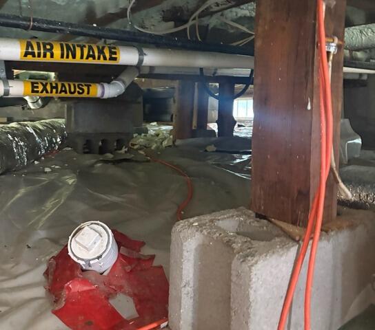Crawl Space Repair in Wareham, MA - Before Photo
