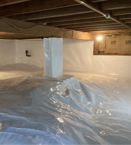 Encapsulating this Woonsocket, RI Crawl Space - After Photo