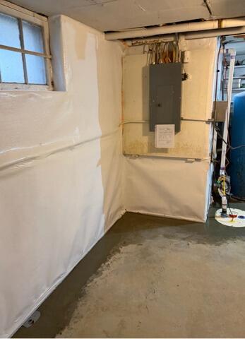 Waterproofing System Installation in Brockton, MA - After Photo