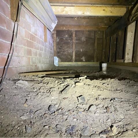 Crawl Space Insulation in Barrington, RI - Before Photo