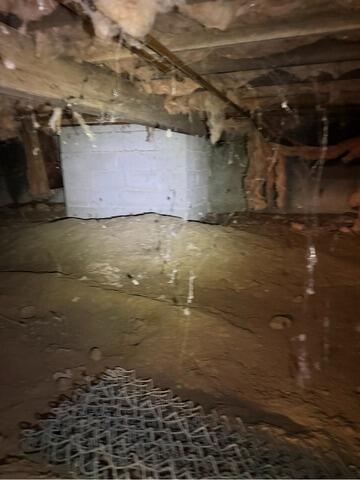 Crawl Space Transformation in Kingston, RI - Before Photo