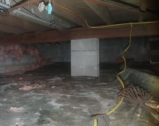 Buzzards Bay, MA Crawl Space Repair - Before Photo