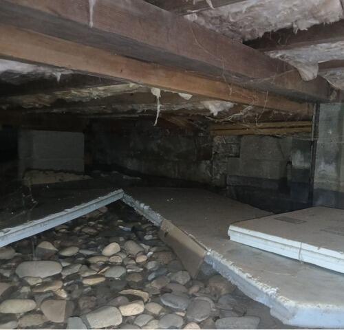 Marshfield, MA Crawl Space Transformation - Before Photo