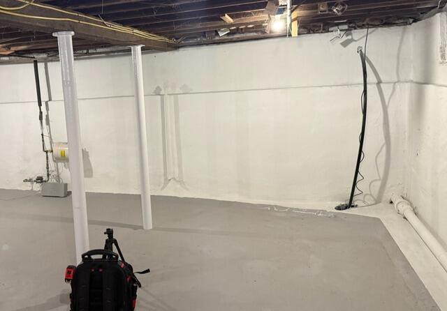 Waterproofing System Upgrade in Newport, RI - Before Photo