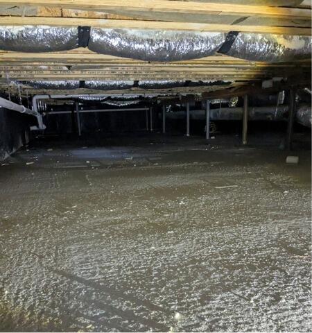 Hingham, MA Crawl Space Repair - Before Photo