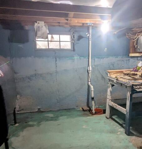Our Waterproofing System Makes a Big Difference for an Abington, MA Basement - Before Photo