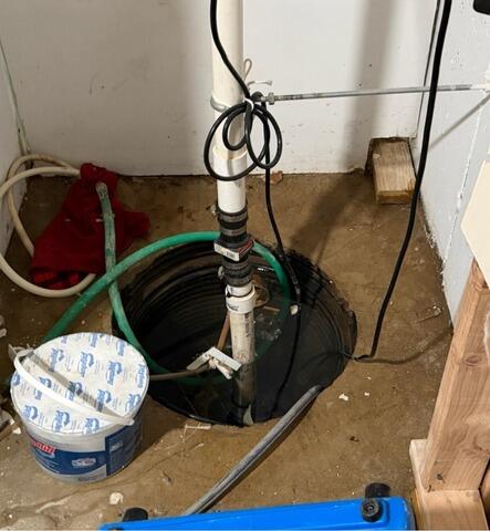 TripleSafe Sump Pump Installation in Swansea, MA - Before Photo
