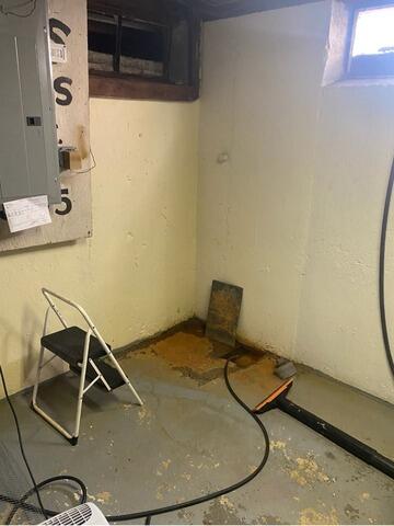 Our SuperSump Plus Sump Pump Saves a Basement in Bristol, RI - Before Photo