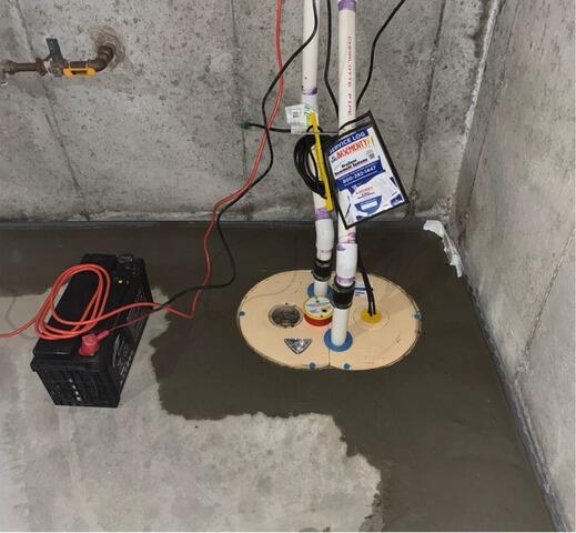 Waterproofing System Installation in Portsmouth, RI - After Photo