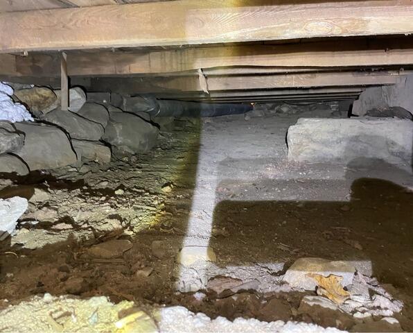 Encapsulating a Crawl Space in Hubbardston, MA - Before Photo