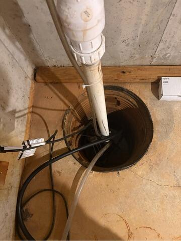 Sump Pump Upgrade in North Dighton, MA - Before Photo