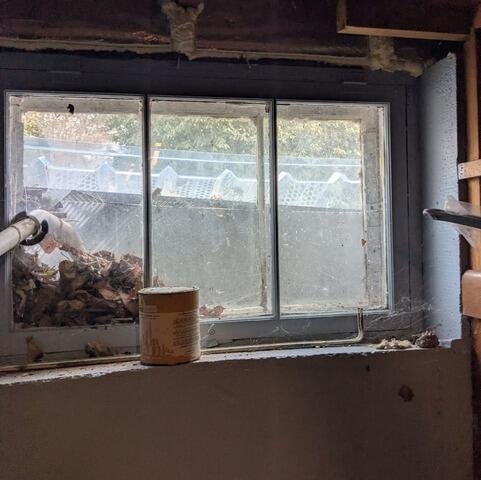 Basement Window Replacement in Watertown, MA - Before Photo