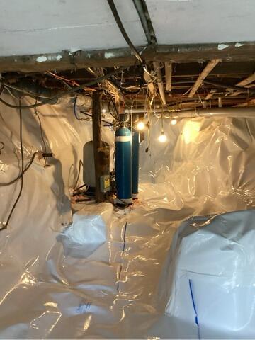 Moist Crawl Space in East Brookfield, MA - After Photo
